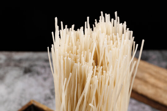 Dried Rice Noodles Bundle Close-up