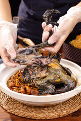 Cordyceps Mushroom Soup with Stewed Chicken and Dates