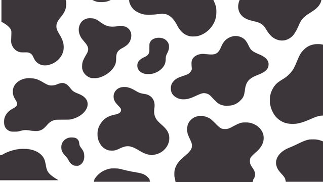 Black and cow print pattern seamless texture