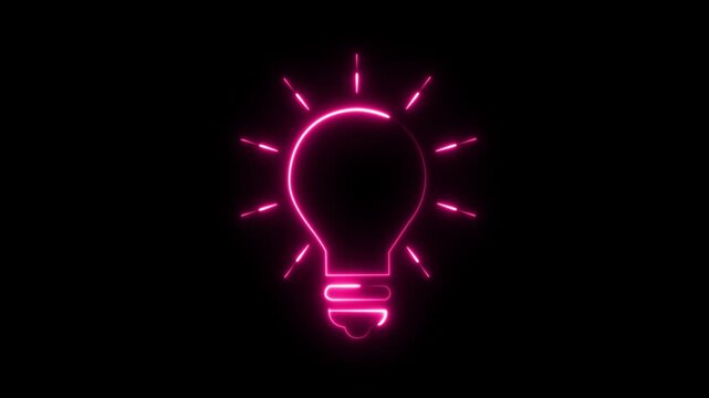 Abstract neon bulb electric, electricity, energy, environment flash animation 