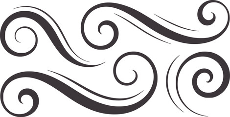 Fototapeta premium Dark grey decorative swirls and flourishes ornate vintage