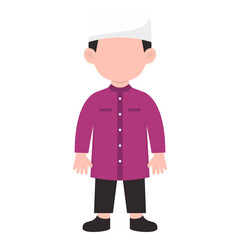 Muslim Character Kid Illustration