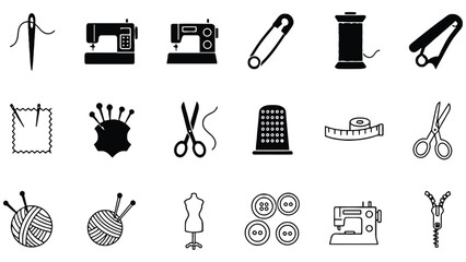 A collection of sewing tools and equipment for crafting and design