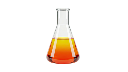 Erlenmeyer Flask with Orange-Yellow Liquid