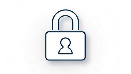 Online Application & Digital Access Symbolic lock icon representing security and privacy for personal data protection.