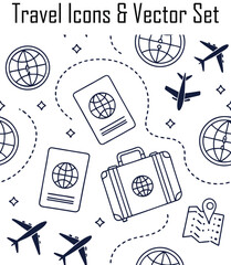 Travel Icons & Vector Set