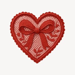 Elegant lace heart with bow