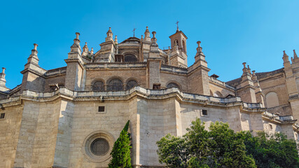 Vista de la catedral barroca y renacentista del siglo XVI de Granada, Espa&ntilde;a