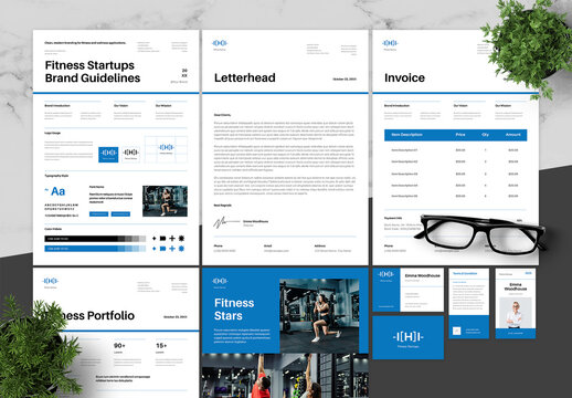 Blue And Black Brand Guidelines Fitness