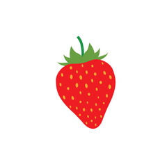 Red strawberry. Juicy strawberry on white isolated background.