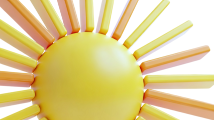 Stylized Sun with Orange and Yellow Rays