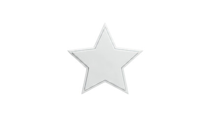 Obraz premium White Star Isolated on White Background