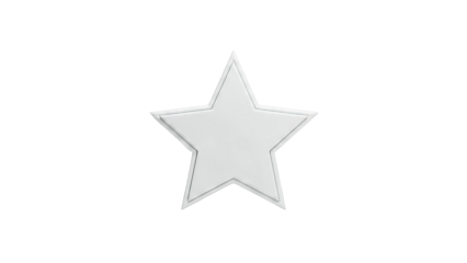 White Star Isolated on White Background