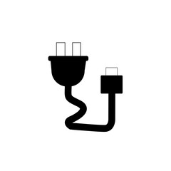 cable vector icon sign of installation on device