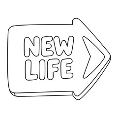 new life vector outline
