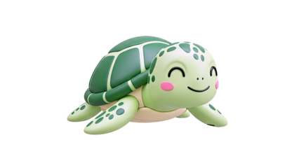 Cute Cartoon Sea Turtle Figurine