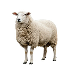 Fototapeta premium Domestic sheep standing on studio background