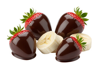 Chocolate-Dipped Strawberries and Banana Slices