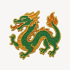 Obraz premium Vibrant mythical dragon illustration