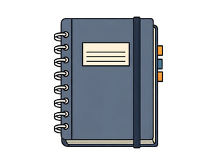 Spiral Notebook Planner Illustration Isolated PNG