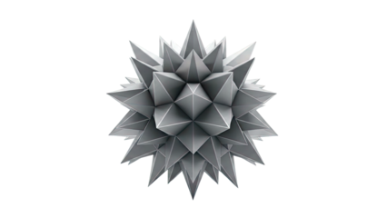 Geometric 3D Icosahedron Form