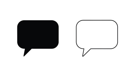 Naklejka premium a black and white speech bubble icons set