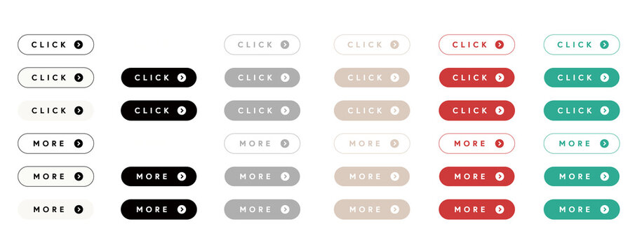Minimal UI Button Set / Call To Action Buttons / Web design / landing page / app UI / ボタンセット / ボタン
