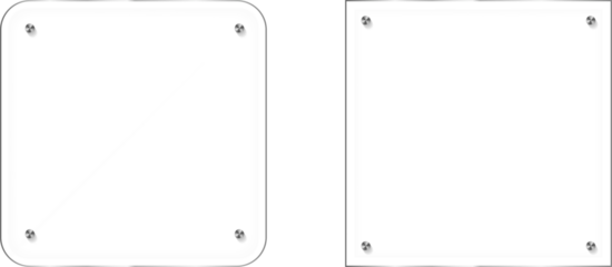 Glass plate panel Realistic transparent glass realistic screen glass, window mockup, clear glass showcase, glossy plastic glare frame Glossy window glass with reflections isolated on transparent PNG