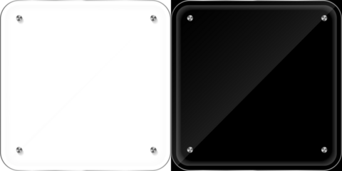 Glass plate panel Realistic transparent glass realistic screen glass, window mockup, clear glass showcase, glossy plastic glare frame Glossy window glass with reflections isolated on transparent PNG