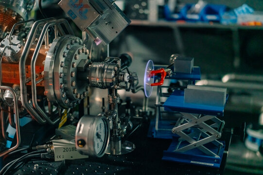 Geneva, Switzerland, Europe - 1 dec 2025 CERN Indoor parts of small particle accelerator