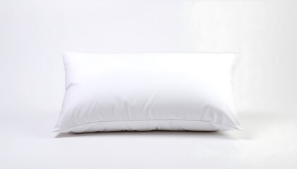Soft white pillow on clean background.
