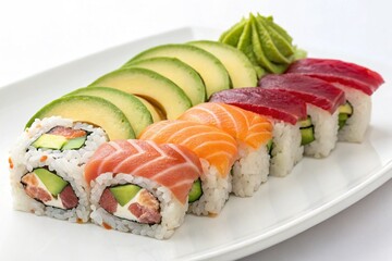 Sushi isolated on white background

