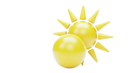 3D Sun Icon