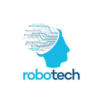 Robotech Logo Symbolizing Artificial Intelligence and Technology.