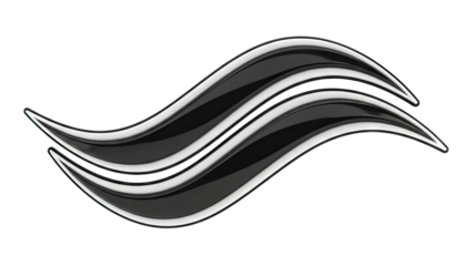 Abstract Black and White Wavy Stripes