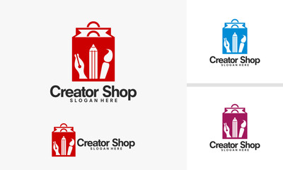 Creative Shopping Bag Logo Design for Creator Shop.