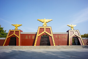 main gate of Sanshang on Huoshentai in Shangqiu, Henan Province, China