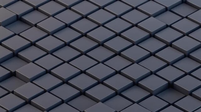 Close-up of dark blue rectangular tiles arranged in a staggered pattern