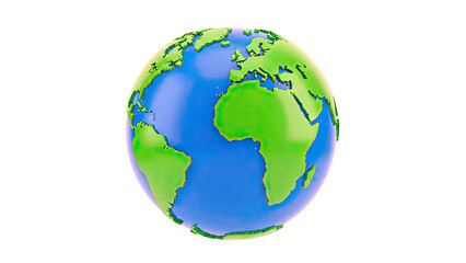 Stylized 3D Globe of Earth