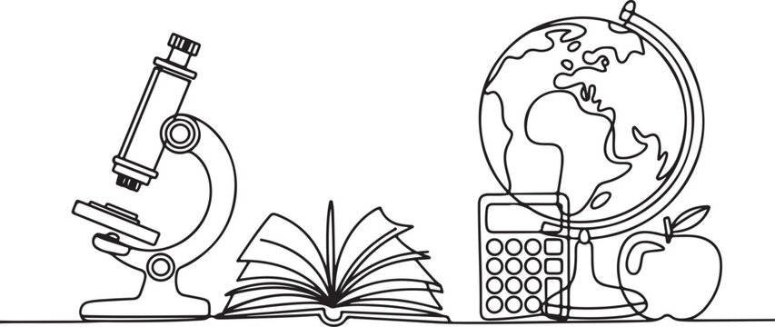 Continuous Line Drawing Education and School Supplies