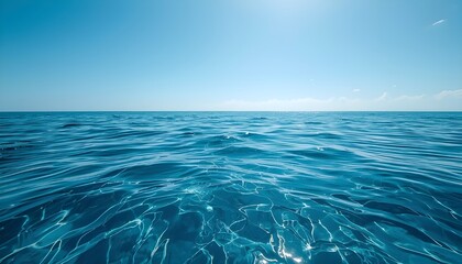 Obraz premium Blue sea and sky in the morning 