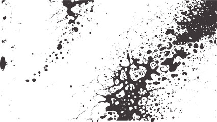 Fototapeta premium Monochrome abstract splatter texture with irregular shapes and dots grunge