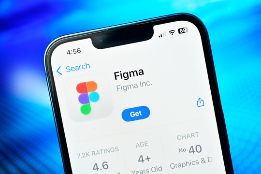 New Delhi, India 12-01-2026 :- Figma design tool mobile app on smartphone screen