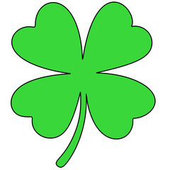 Four Leaf Clover Vector Illustration