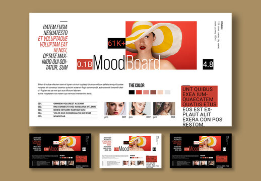 Branding Mood Board Template Design Layout