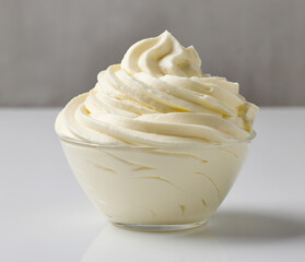 bowl of whipped cream