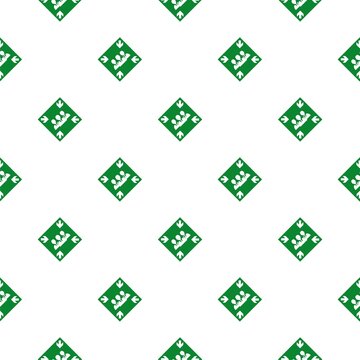Assembly point sign, fire emergency meeting area seamless pattern isolated on white background