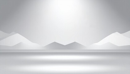 Minimal White Gradient Background with Smooth Reflective Surface