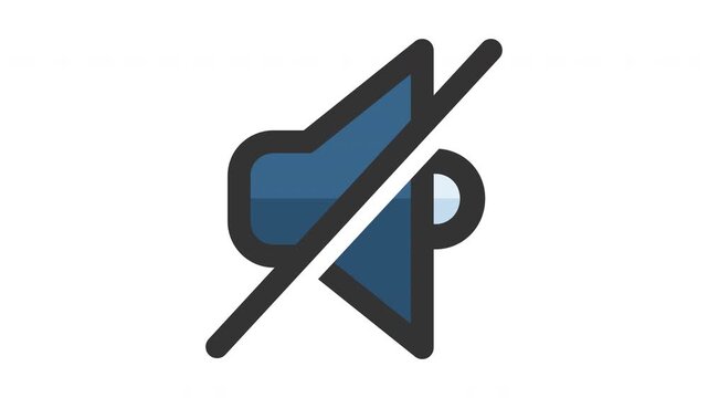Animated mute icon