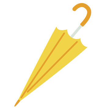 ステルカラーで描かれたシンプルな閉じた傘のイラスト